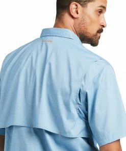 Short Sleeve Shirts Men's Ariat Rebar Made Tough VentTek Durastretch Short Sleeve Deep Water Heather Shirt 5 Short Sleeve Shirts Men's Ariat Rebar Made Tough VentTek Durastretch Short Sleeve Deep Water Heather Shirt