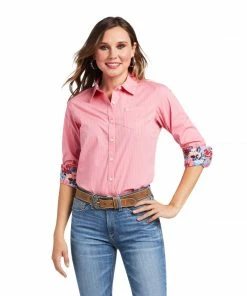 Ariat Women's Kirby Confetti/White Pinstripe Long Sleeve Shirt