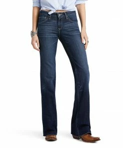 Jeans Women's Ariat Trouser Perfect Rise Long Wide Leg Jean