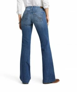 Jeans Women's Ariat Trouser Mid Rise Jennifer Wide Leg Jean