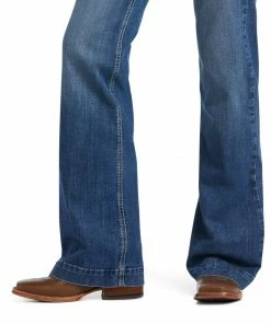 Jeans Women's Ariat Trouser Mid Rise Jennifer Wide Leg Jean