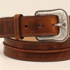 M & F Men's Ariat 1 1/2" Center Bump Belt Belts