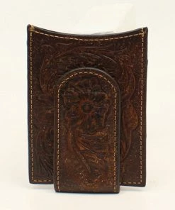 M & F Leather Wallet With Money Clip Wallets