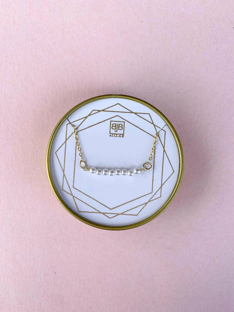 BB Lila Baby Girl 15" Necklace Pearl Beaded Center Jewelry 1 BB Lila Baby Girl 15" Necklace Pearl Beaded Center Jewelry