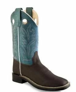 Youth Jama Blue Square Toe Boots