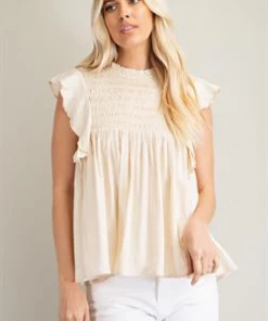 Glam Women's Cream Top