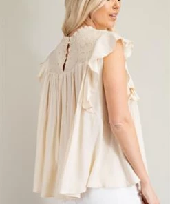 Glam Women's Cream Top