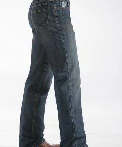 Cinch Men's Relaxed Fit White Label Jeans- Dark Stonewash