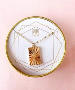 BB Lila Jewelry They Say It's Your Birthday 15" Gold Necklace April Birthstone