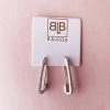 BB Lila Safety First Silver Earrings Jewelry