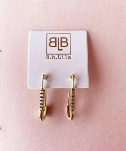 BB Lila Jewelry Safety First Button Diamond Earrings