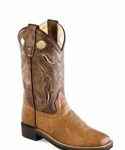 Kid's Jama Brown Square Toe Boots